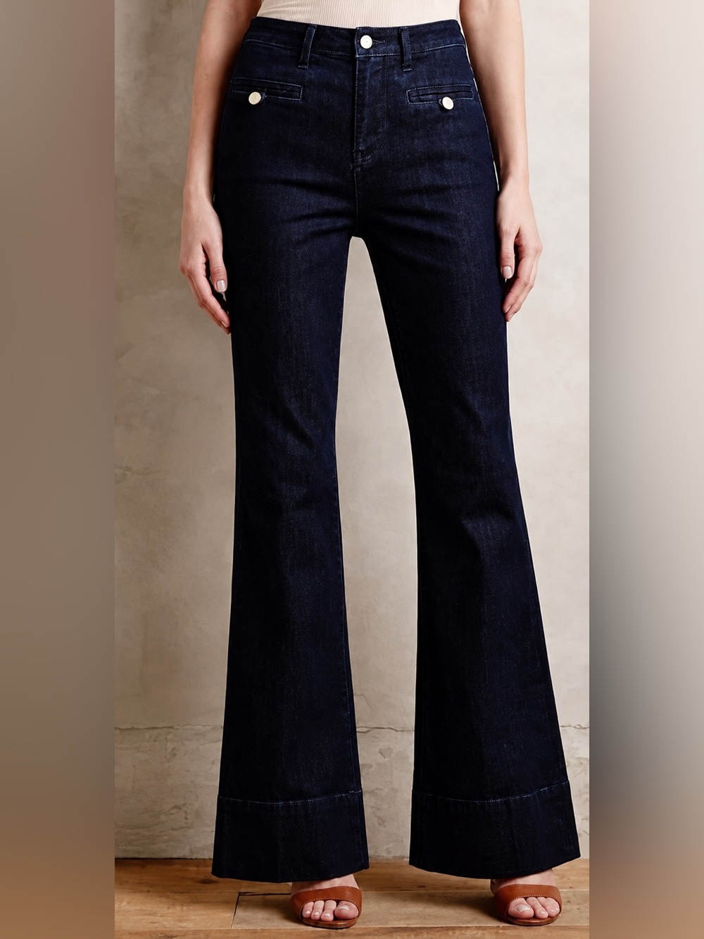 Anthropologie Pilcro and The Letterpress High Rise Superscript Flare Jeans Sz 30